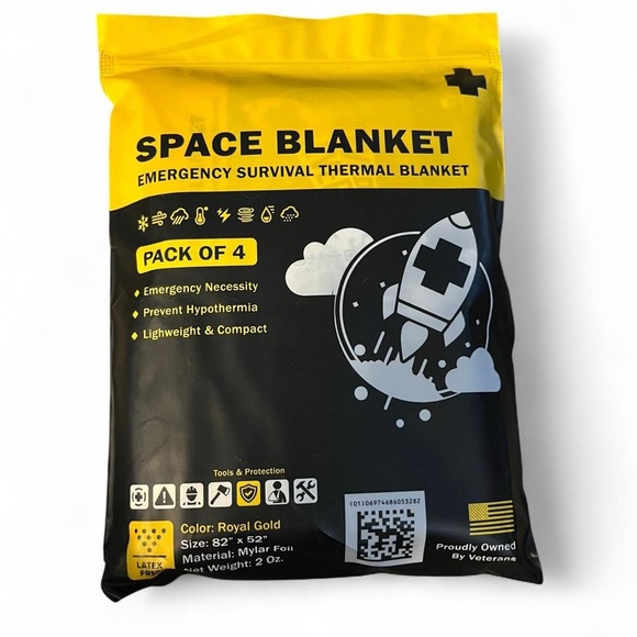 space blanket Other - Emergency Thermal Blanket Pack - Gold and Black